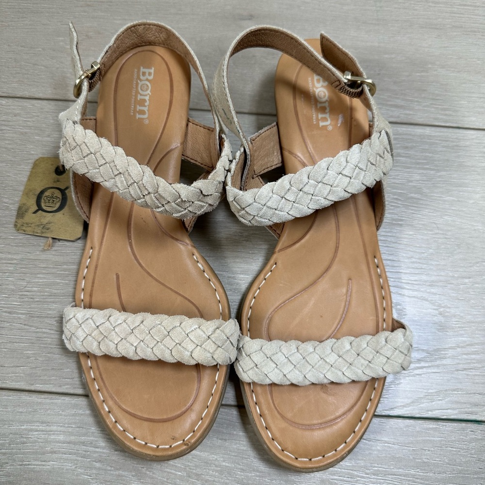 Born Women's Braided Strappy Sandals in Beige/Tan